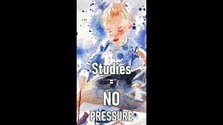 Improve Your Art Work - Studies!  A Portrait Study How to Paint Watercolor 4 Beginners #shorts