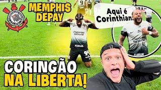 MEMPHIS DEPAY FEZ UM GOLAÇO DE FALTA E COMEMOROU DO MEU LADO!!! Corinthians x Bahia