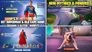*NEW* FORTNITE SEASON 3: GET SUPERMAN EARLY GLITCH! (Gameplay, Battle Pass, Free Rewards)