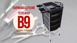 Обзор парикмахерских тележек B9 (5 ящиков и 4 ящика)