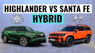 Toyota Highlander Hybrid VS Hyundai Santa Fe Hybrid Comparison Review