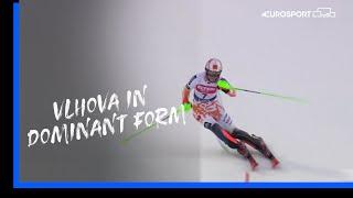  Olympic champion Petra Vlhova in DOMINANT FORM at the Slalom World Cup  | Highlights | Eurosport