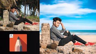 How to beach photo editing in picsart mobile tutorial/ms editingx