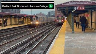 MTA Subway: IRT Jerome Avenue Line | (4) Train Action at Bedford Park Boulevard - Lehman College