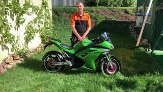 Электромотоцикл Kawasaki Ninja. Что с ним стало за 3 года. 7500 пробега.