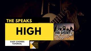 HIGH - THE SPEAKS / Easy Chords Tutorial with Capo for Beginners /No Barre Chords 