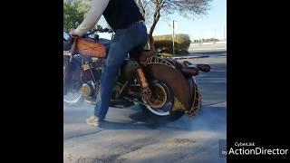 Playing With my 76 Hondamatic Western Steam punk motorcycle.