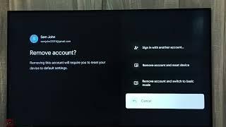 SONY Smart Google TV : How to Delete Google TV Account or Profile