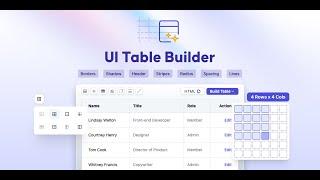 UI Table Builder - Figma Plugin