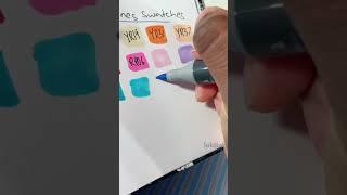 SWATCHING ARTEZA'S TROPICAL TONE ART MARKERS! #shorts #art