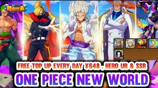 One Piece New World Private Server - VIP+ , Daily Voucher ¥648 , Hero UR & SSR , Ticket Gacha