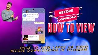 HOW TO A CHECK A VIDEO FILE BEFFORE DOWNLOADING IN TELEGRAM.| 100% Working |CRIXXZY