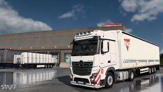 Realistic Driving & Mod Mercedes New Actros 1846 Euro Truck Simulator 2 POV Drive 4K 1.53+Pov Cam