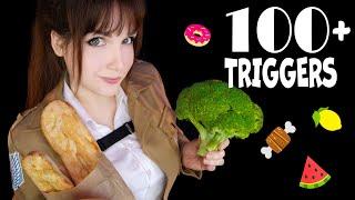 ASMR  100+ TRIGGERS FOOD in 11 MINUTES  АСМР 100+ ТРИГГЕРОВ ЕДЫ за 11 МИНУТ  [Eating/Mukbang]