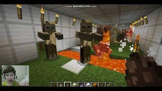 Minecraft  lava zombie trap / Майнкрафт лавовая ловушка для зомби