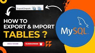 How to Export and Import Tables in MySQL | 2024 | #mysql_workbench