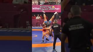 Brilliant Fight  77kg KGZ Vs IRN #wrestling #throw #fight #worldwrestling #ytshorts #shorts