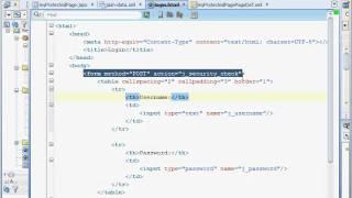 ADF Training - Oracle ADF 11g Security - Simple HTML Login Form