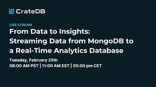 From Data to Insights: Streaming Data from MongoDB to a Real-Time Analytics Database