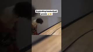 Exploding basketball prank during pickup game 