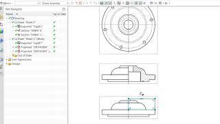 NX, NX drafting, break out section view