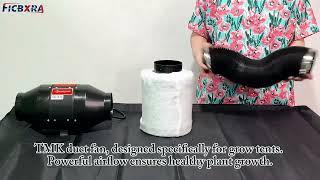 Use inline duct fan,ducting and carbon filter to achieve ventilation in the greenhouse#greenhouse