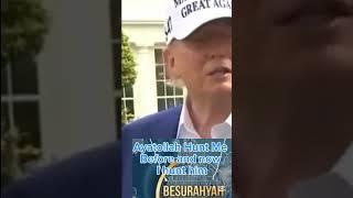 Donald Trump: "I was the hunted and now I'm the hunter" of Iran Ayatollah #trump #ayatollah #hunter