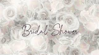 2 Hour Bridal Shower Background Video with White Roses Backdrop | 365Edits.com