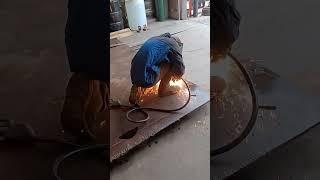 Just a little air arc gouging.