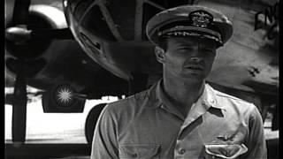 US Navy Commander Ashworth, crew member on B-29 that dropped atomic bomb on Nagas...HD Stock Footage