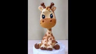 Жираф из мастики мк /Giraffe/ How to Make a Cute Fondant Giraffe