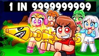 0.0001% Chance to Get This Gun in Roblox With MY CRAZY FAN GIRLS...
