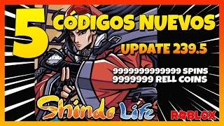 5 CÓDIGOS NUEVOS de  SHINDO LIFE  Update 239.5  Códigos de Shinobi LIfe 2 Roblox 2024 EMiLiOR