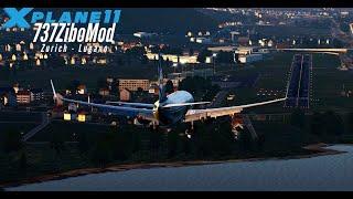 X-Plane 11 - 737ZiboMod - Zurich - Lugano - Reshade - (UltraRealistic) 1080p@60fps