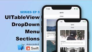 Drop Down UITableview Sections - Programmatic Cell Auto Layout with NSLayoutConstraint (ep. 5)