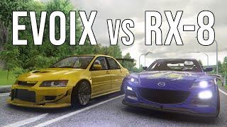 EVO-IX VS RX-8 HAKONE OUTBOUND | Assetto Corsa x Midnight Maximum Tune Gameplay