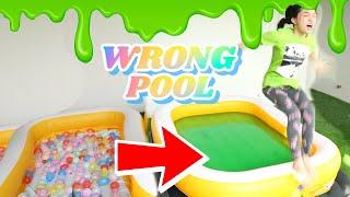 DON'T TRUST FALL INTO THE WRONG POOL CHALLENGE | KAYCEE & RACHEL in WONDERLAND FAMILY