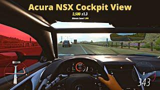 Acura NSX Cockpit View - Forza Horizon 5 | logitech g29 steering wheel gameplay