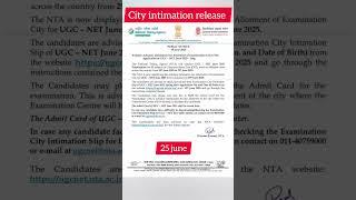 net exam city intimation release।#hindiwithricha#richajain#ugcnet#netexam#ugcnetjrf
