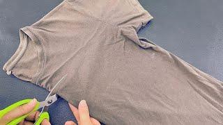 Turn An Old T-Shirt Into Stylish Shorts With Simple Hand Sewing – Quick, Cheap, And Easy!