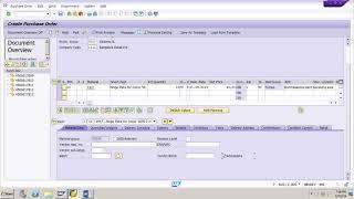 How to Create a Purchase Order for a material in SAP MM