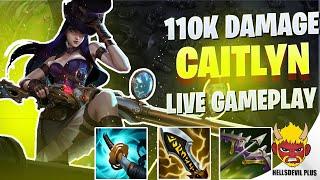 110K DAMAGE MONSTER CAITLYN GAME! - Wild Rift HellsDevil Plus Gameplay