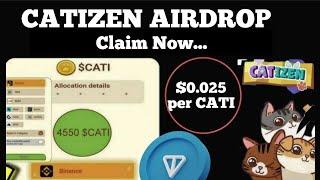 Catizen Airdrop Claim ~ Do this and earn Catizen Airdrop now | Catizen Airdrop withdraw