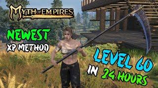 Myth of Empires how to level up the fastest tom lvl 60 new XP method