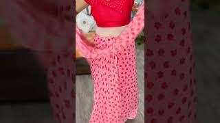 Georgette saree draping with perfect pleats