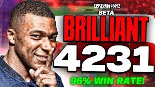 96% Win Rate! | My BRILLIANT 4-2-3-1 FM24 Beta Tactics!