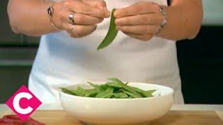 How to string and tip snap snow peas