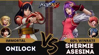 KOF XV⭐ONILOCK (Nakoruru/B.Jenet/Yuri) vs SHERMIE ASESINA (Shermie/Athena/Leona)⭐Ranked Match -12/24