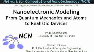 Nanoelectronic Modeling Lecture 01: Overview