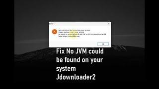 Fix No JVM could be found on your system